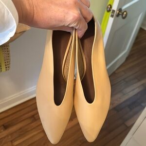Gray matters nude leather pumps